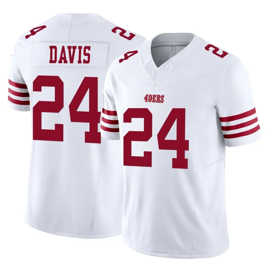 SF.49ers #24 Ashtyn Davis Player White Limited Vapor F.U.S.E. Home Game CBdoa Stitched Jerseys