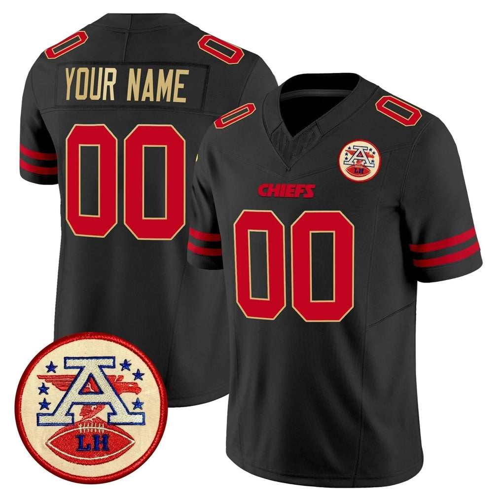 Custom KC.Chiefs Black Limited Vapor F.U.S.E. Home Game Any Name & Numbers CBdoa Stitched Jerseys