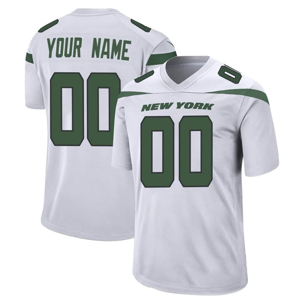 Custom NY.Jets White Spotlight Home Game Any Name & Numbers CBdoa Stitched Jerseys