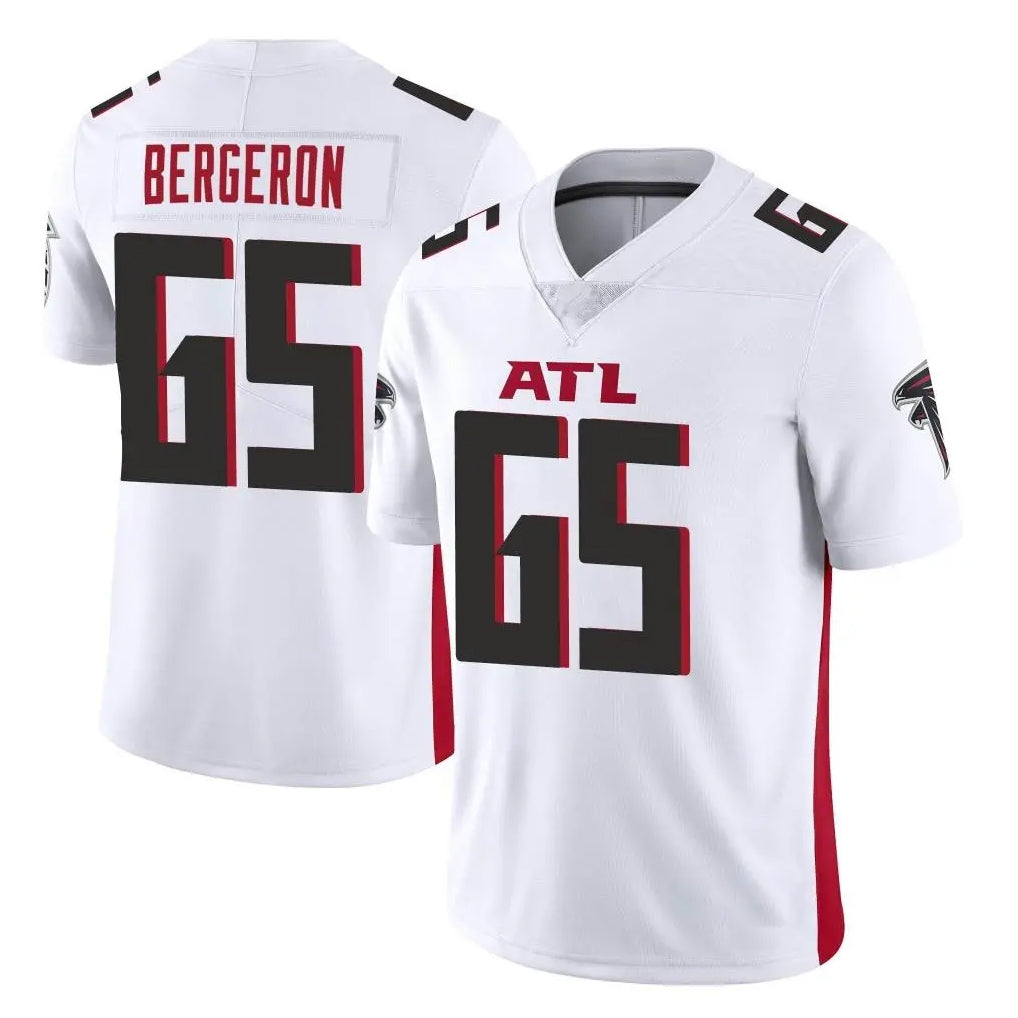 A.Falcons #65 Matthew Bergeron Player White Vapor Untouchable Limited Home Game CBdoa Stitched Jerseys