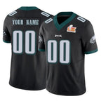 Custom P.Eagles Black Limited Vapor F.U.S.E. Super Bowl LIX Home Game Any Name & Numbers CBdoa Stitched Jerseys