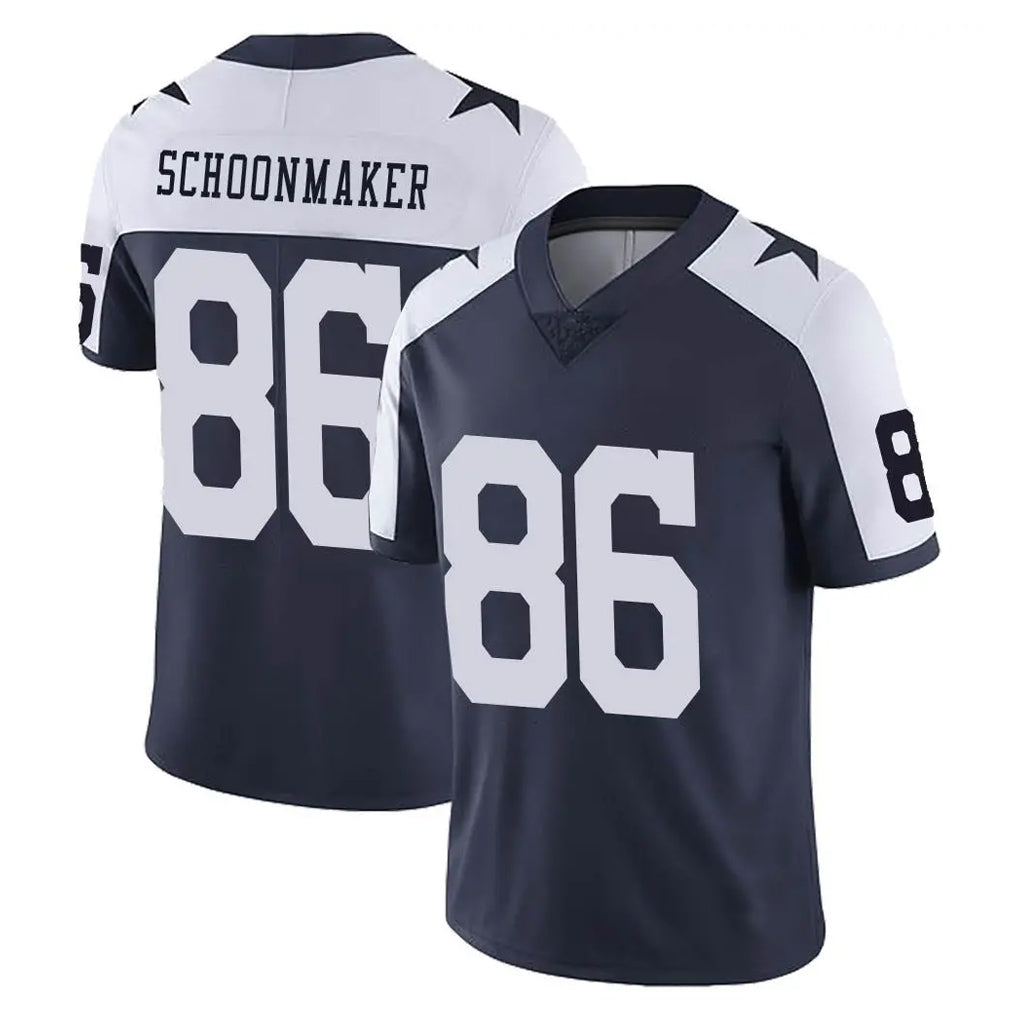 D.Cowboys #86 Luke Schoonmaker Player Navy-White Limited Alternate Vapor Untouchable Home Game CBdoa Stitched Jerseys
