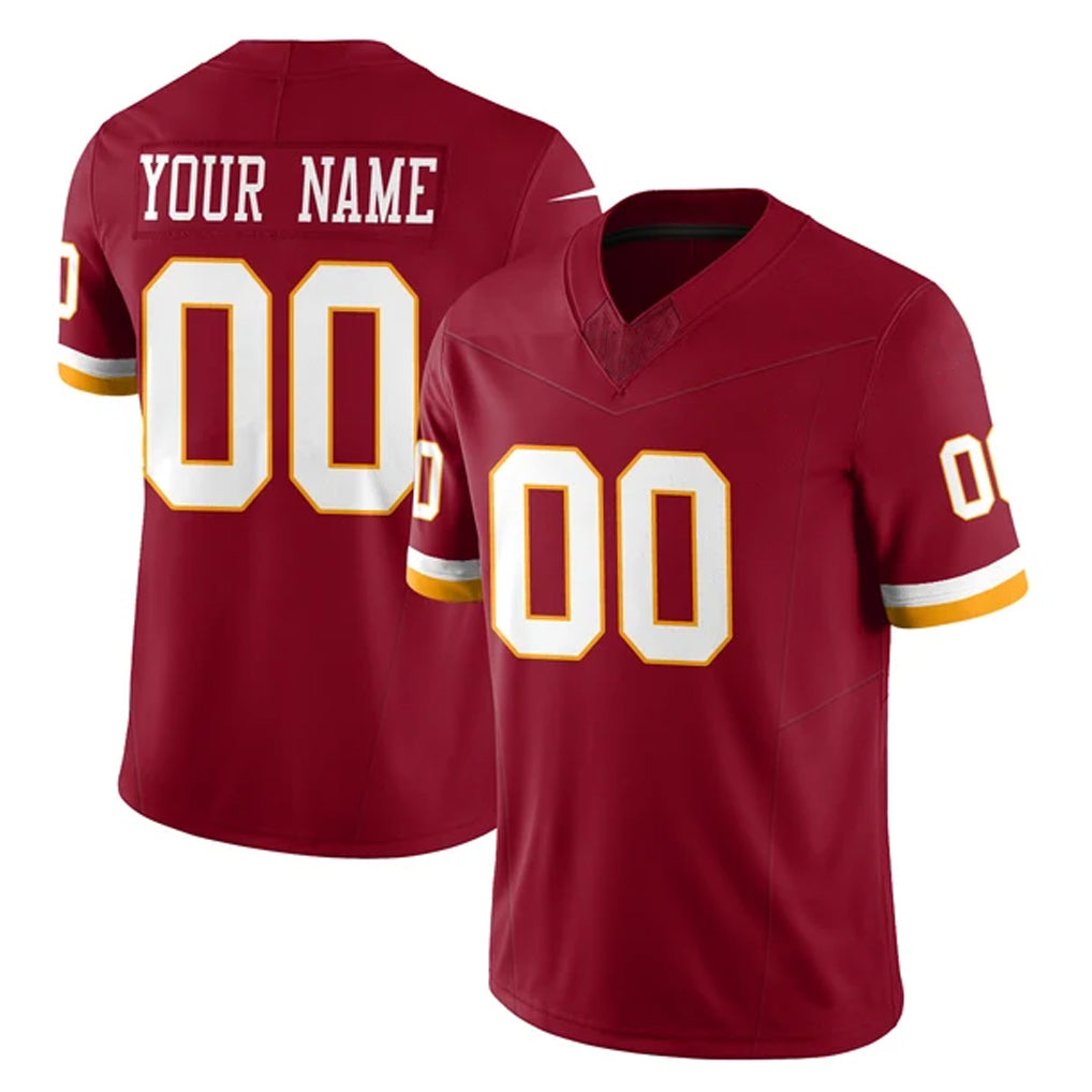 Custom W.Commanders Burgundy Limited Team Vapor F.U.S.E. Home Game Any Name & Numbers CBdoa Stitched Jerseys