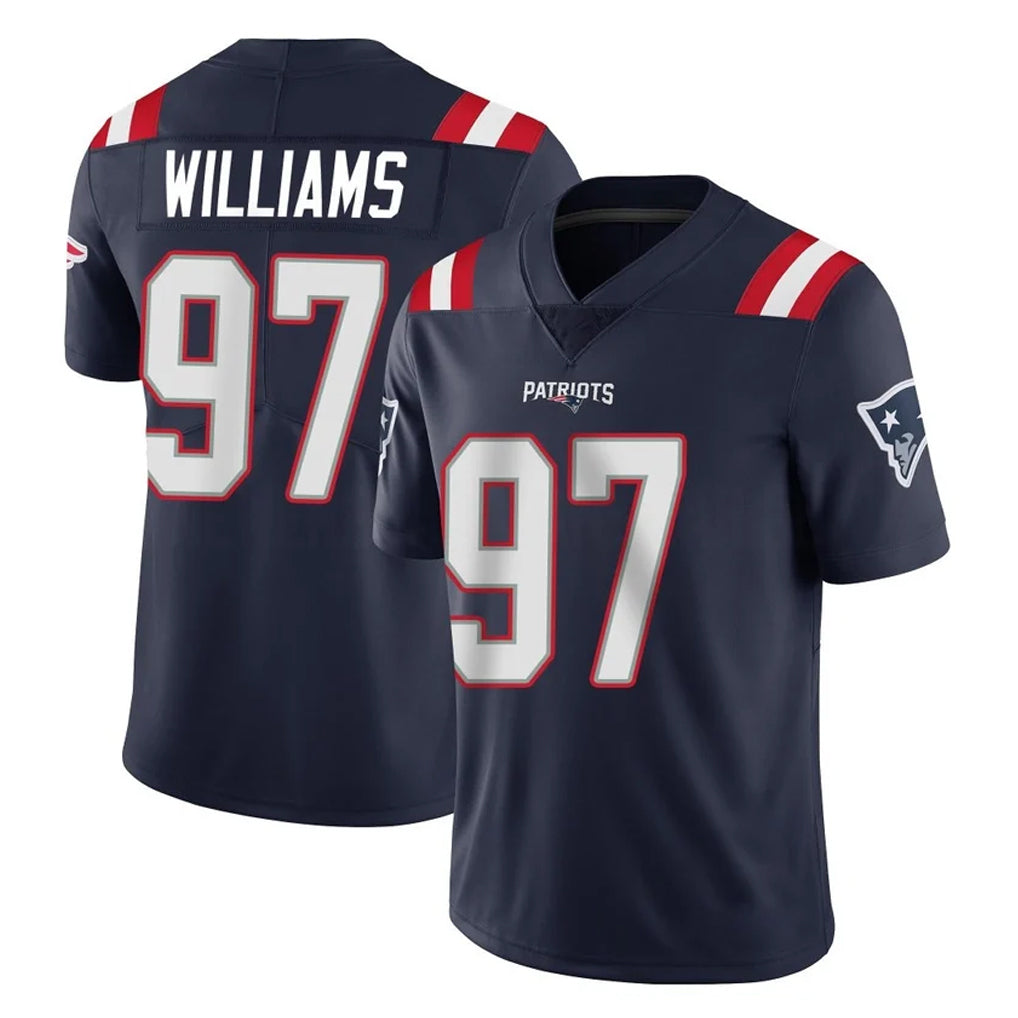 NE.Patriots #97 Milton Williams Player Navy Vapor Untouchable Home Game CBdoa Stitched Jerseys
