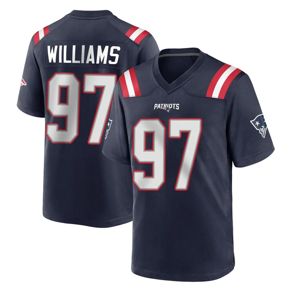 NE.Patriots #97 Milton Williams Player Navy Home Game CBdoa Stitched Jerseys