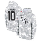 A.Cardinals #10 Josh Sweat Player Arctic Camo Limited Salute to Service Pullover Hoodies Game CBdoa Stitched Jerseys
