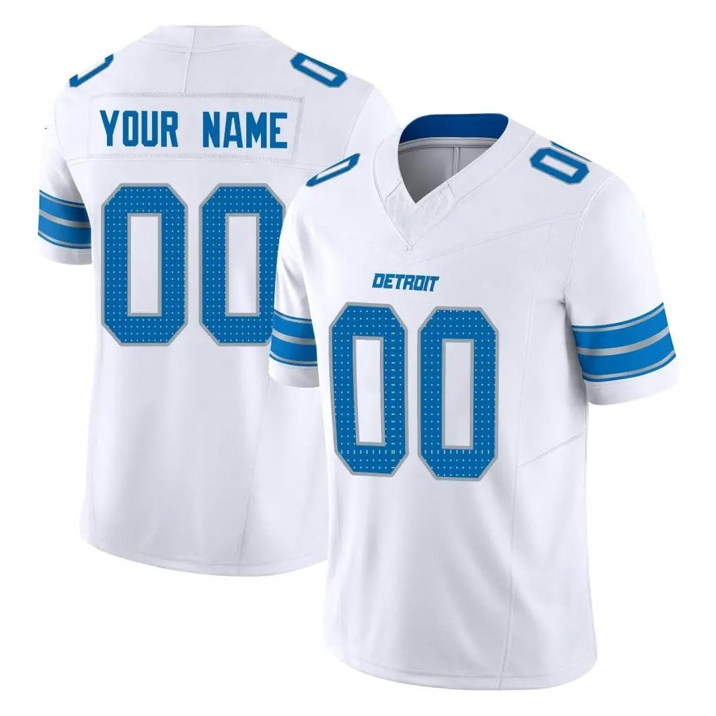 Custom D.Lions White Limited Vapor F.U.S.E. Alternate Home Game Any Name & Numbers CBdoa Stitched Jerseys