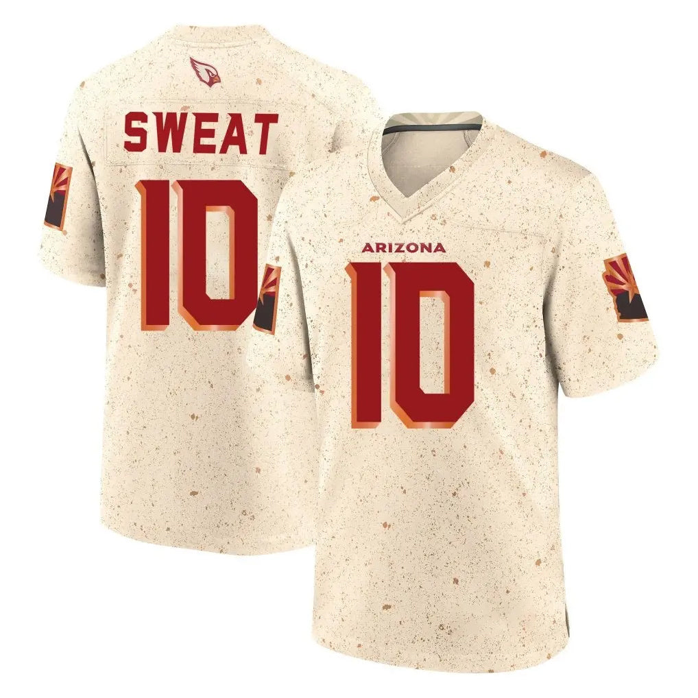 A.Cardinals #10 Josh Sweat Player Cream Rivalries Collection Game CBdoa Stitched Jerseys