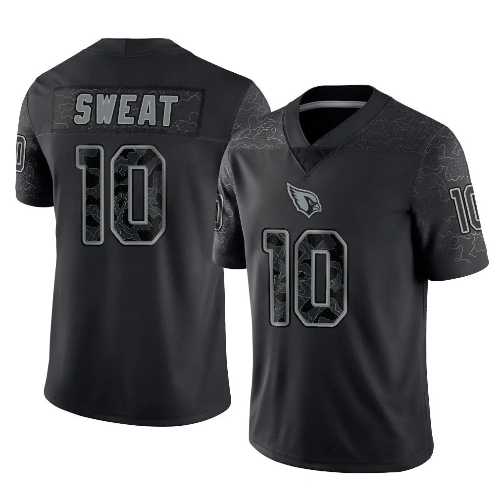 A.Cardinals #10 Josh Sweat Player Black RFLCTV Limited Home Game CBdoa Stitched Jerseys