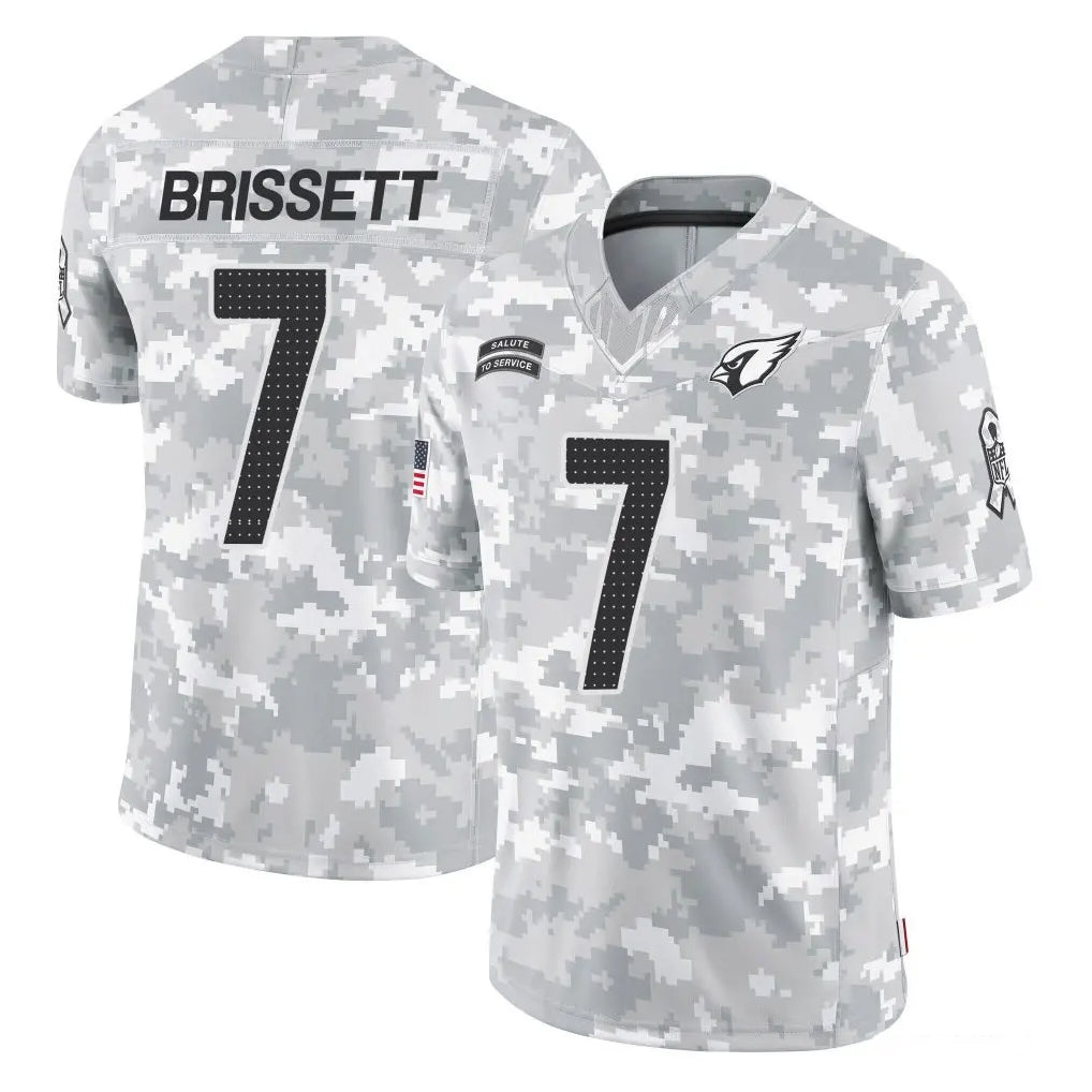 A.Cardinals #7 Jacoby Brissett Player Arctic Camo Limited Salute To Service Home Game CBdoa Stitched Jerseys
