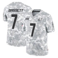 A.Cardinals #7 Jacoby Brissett Player Arctic Camo Limited Salute To Service Home Game CBdoa Stitched Jerseys
