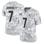 A.Cardinals #7 Jacoby Brissett Player Arctic Camo Limited Salute To Service Home Game CBdoa Stitched Jerseys
