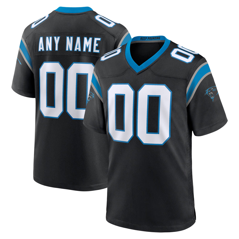 Custom C.Panthers Black Home Game Any Name & Numbers CBdoa Stitched Jerseys