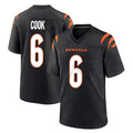 C.Bengals #6 Brian Cook Player Black Home Game CBdoa Stitched Jerseys