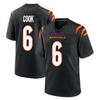 C.Bengals #6 Brian Cook Player Black Home Game CBdoa Stitched Jerseys