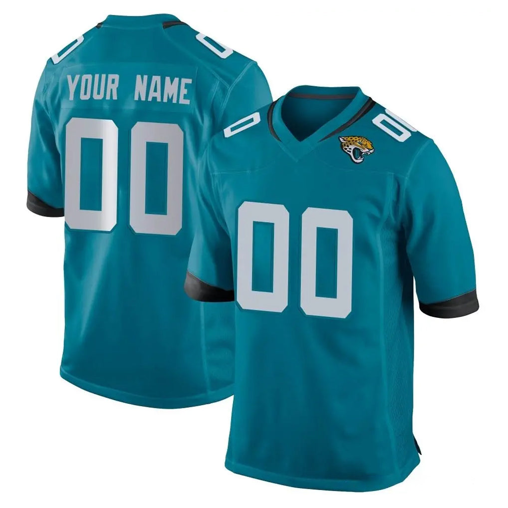 Custom J.Jaguars Teal Home Game Any Name & Numbers CBdoa Stitched Jerseys