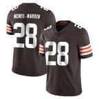 C.Browns #28 Emmanuel McNeil-Warren Player Brown Color Vapor Untouchable Limited Home Game CBdoa Stitched Jerseys