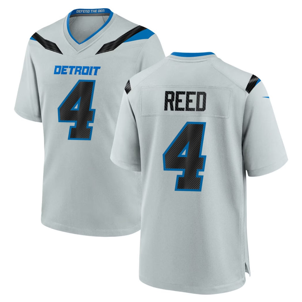 D.Lions #4 D.J. Reed Player Silver 2026 Rivalries Collection Home Game CBdoa Stitched Jerseys