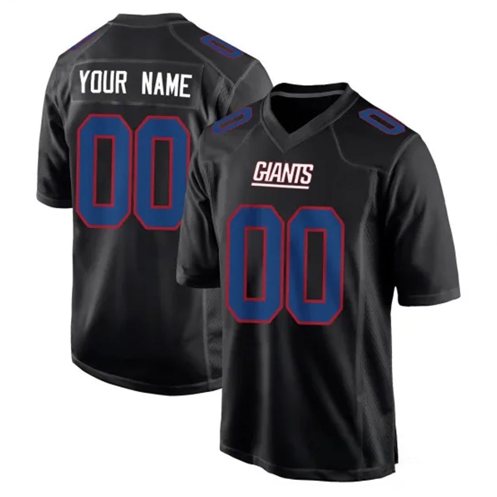 Custom NY.Giants Carbon Fashion Limited Home Game Any Name & Numbers CBdoa Stitched Jerseys