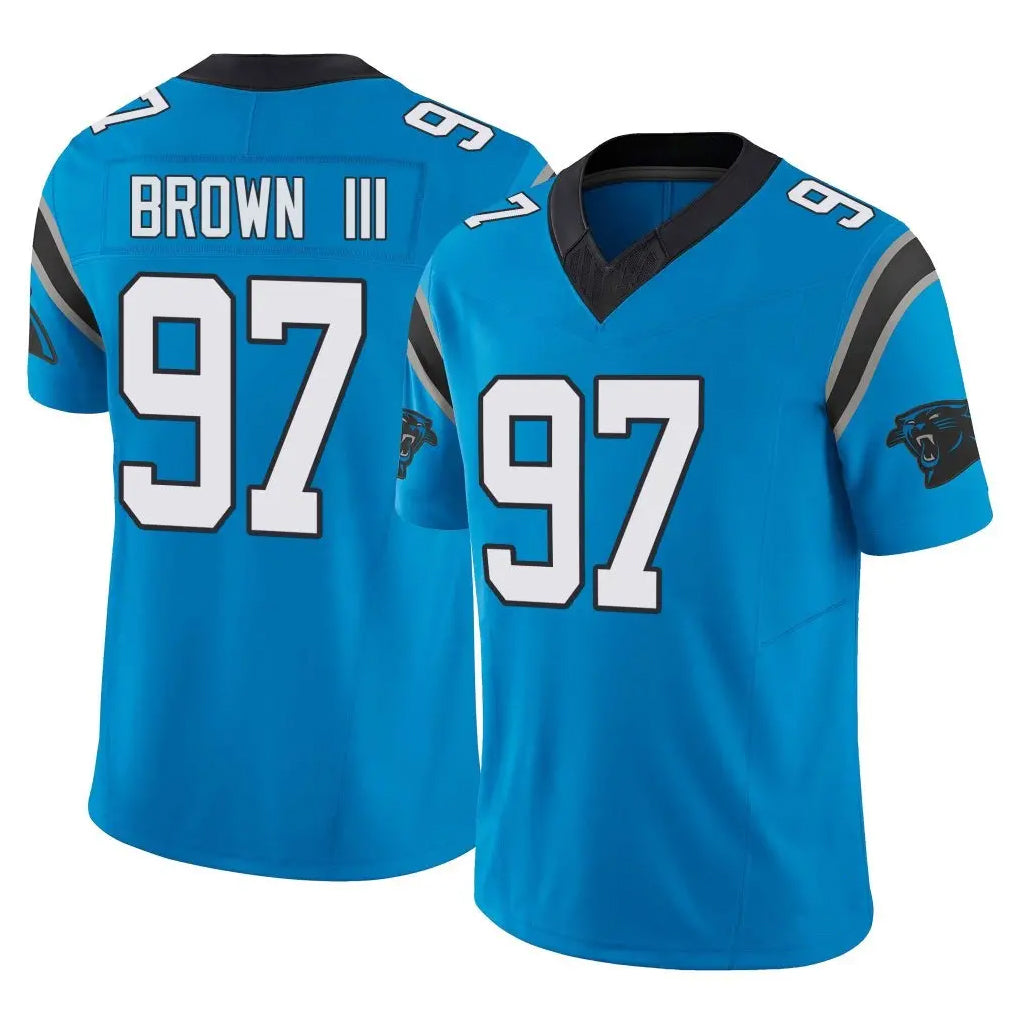 C.Panthers #97 Bobby Brown III Player Blue Vapor F.U.S.E. Limited Home Game CBdoa Stitched Jerseys