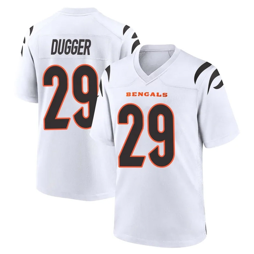 C.Bengals #29 Kyle Dugger Player White Home Game CBdoa Stitched Jerseys