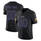 Custom M.Vikings Black Impact Limited Home Game Any Name & Numbers CBdoa Stitched Jerseys