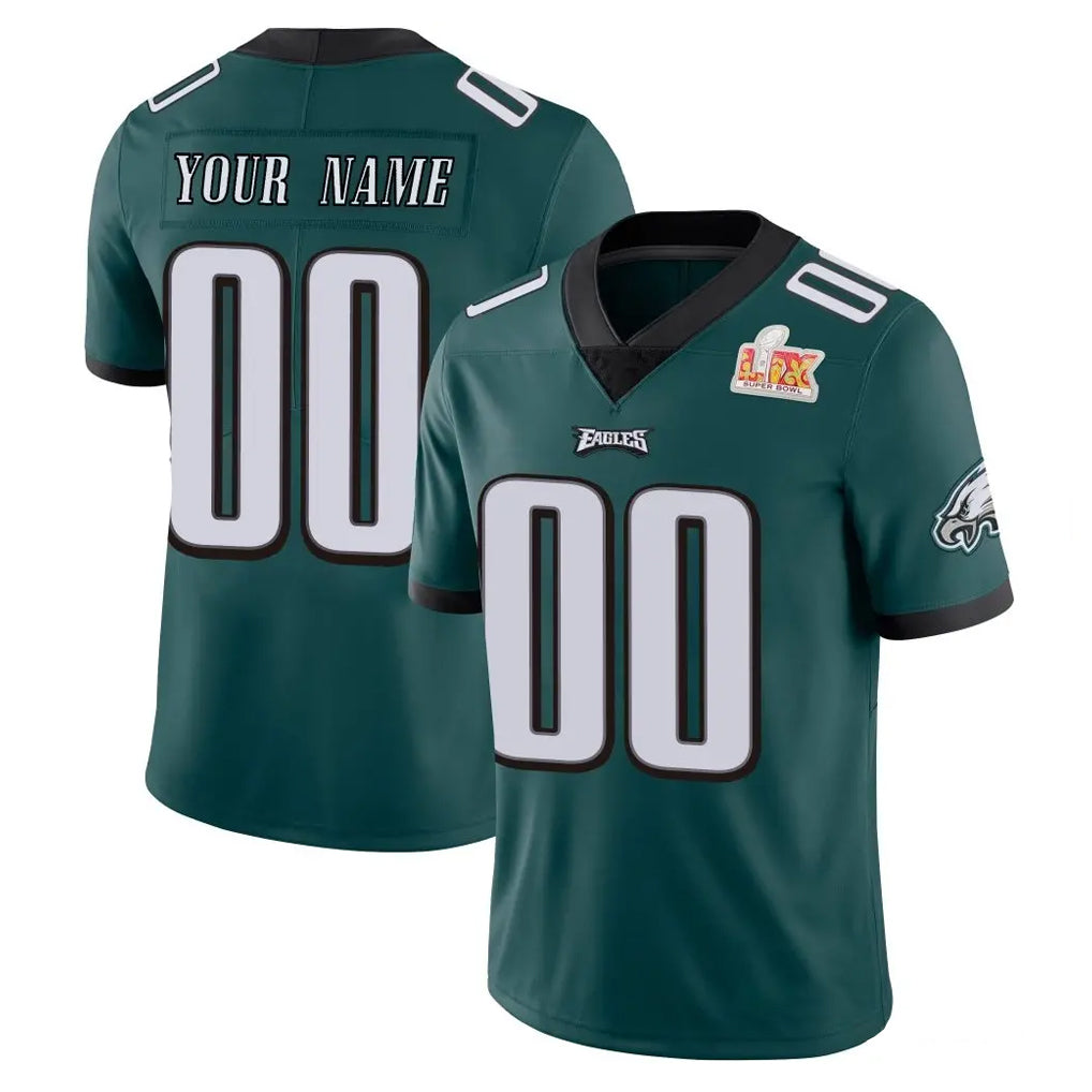 Custom P.Eagles Team Color Green Vapor Untouchable Super Bowl LIX Home Game Any Name & Numbers CBdoa Stitched Jerseys