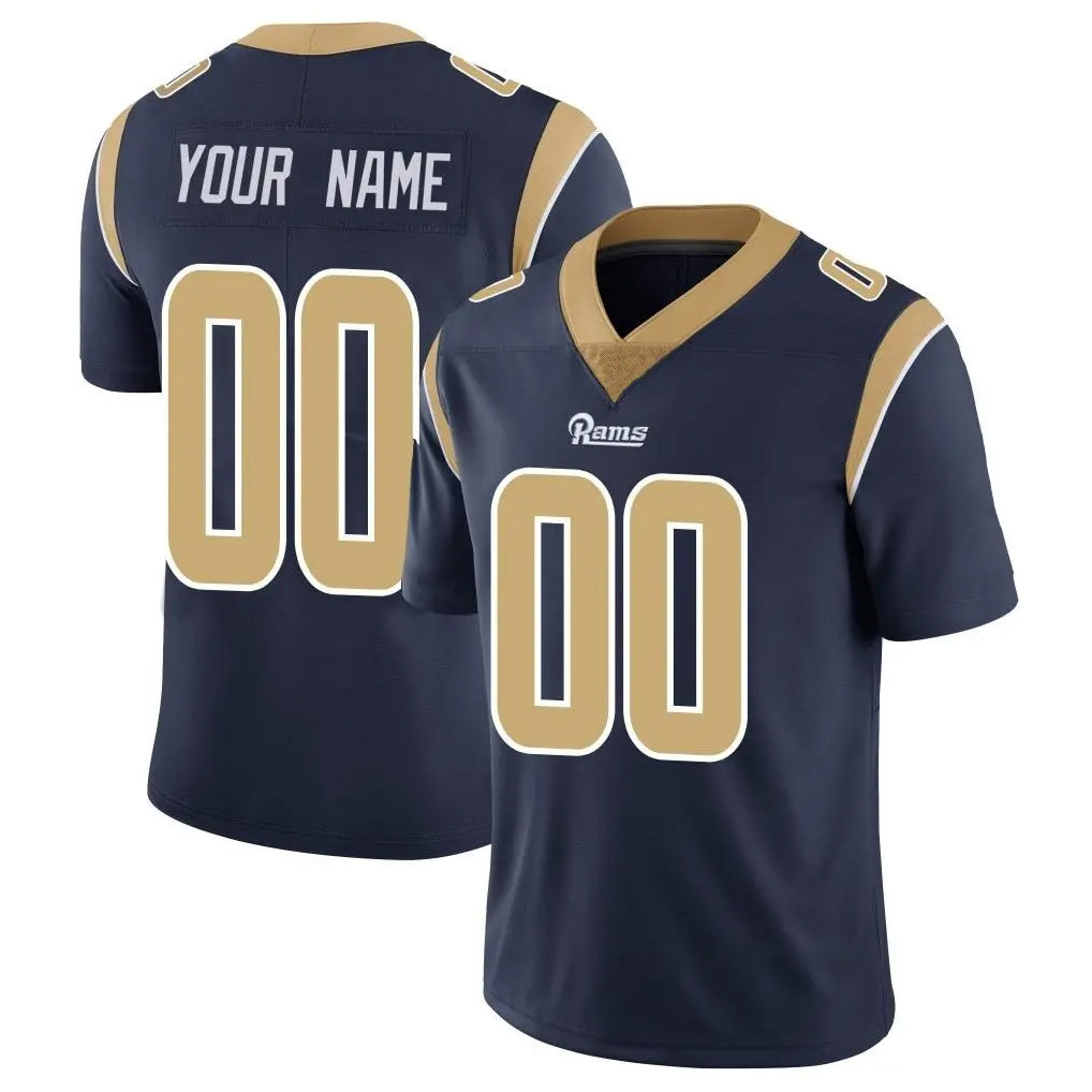 Custom LA.Rams Navy Limited Vapor Untouchable Home Game Any Name & Numbers CBdoa Stitched Jerseys