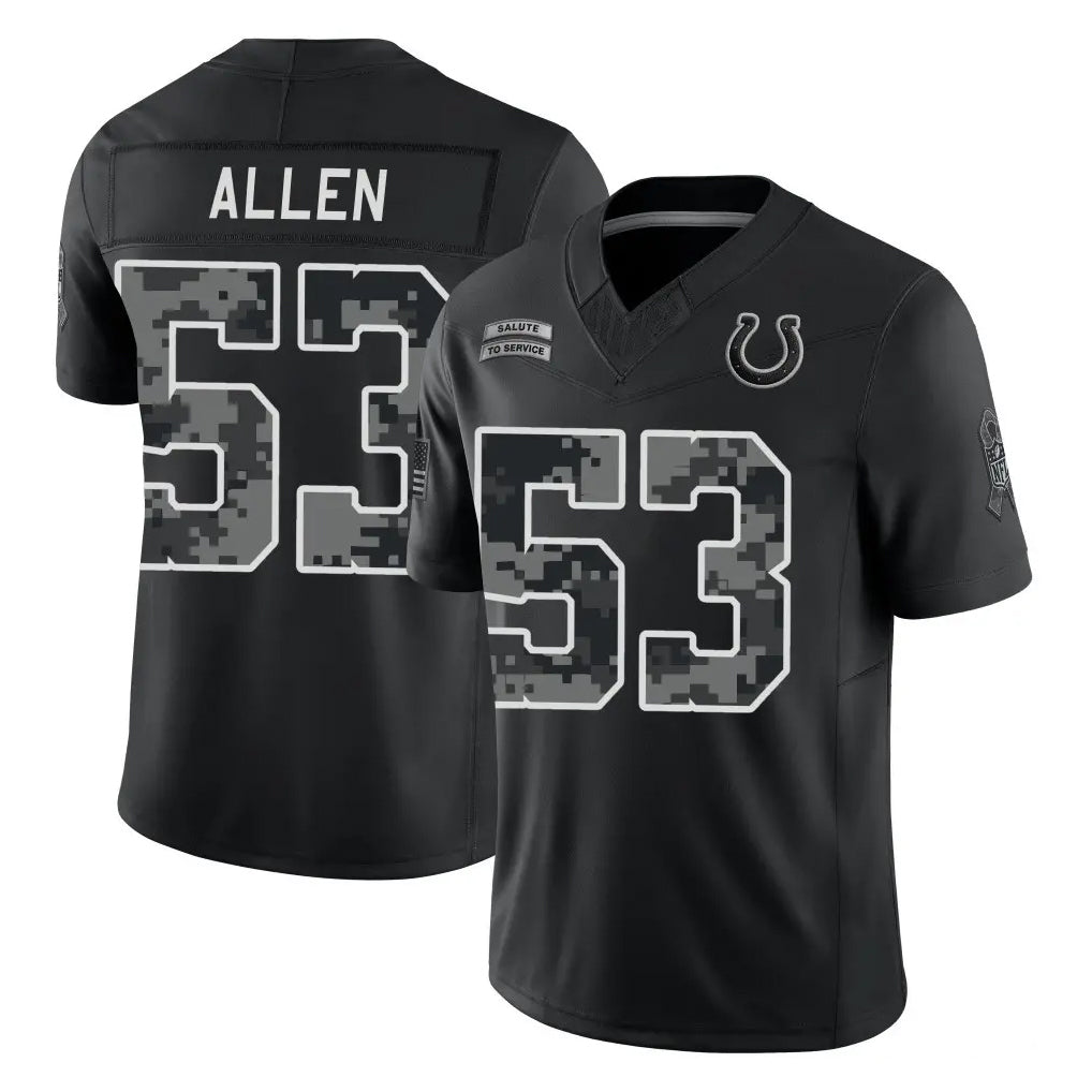 IN.Colts #53 CJ Allen Player Black Limited 2026 Salute to Service Home Game CBdoa Stitched Jerseys