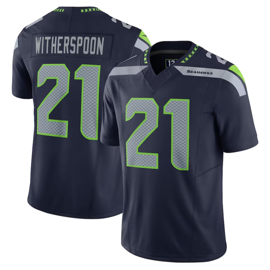CBdoa S.Seahawks #21 Devon Witherspoon Player Navy Vapor F.U.S.E. Limited Stitched Jerseys
