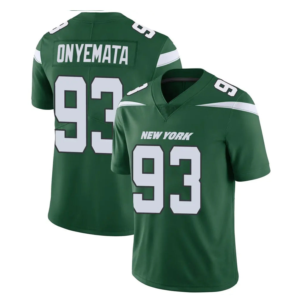 NY.Jets #93 David Onyemata Player Green Limited Vapor Home Game CBdoa Stitched Jerseys