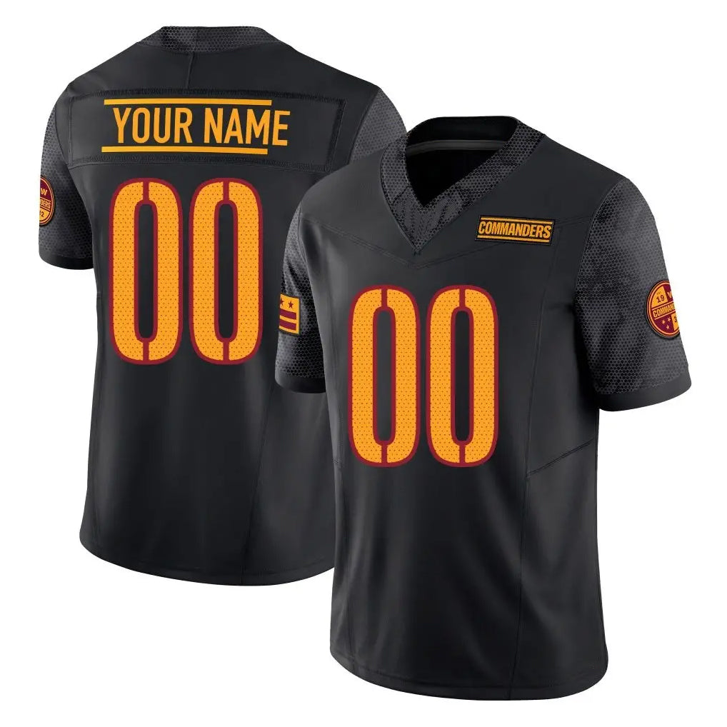 Custom W.Commanders Black Limited Vapor F.U.S.E. Home Game Any Name & Numbers CBdoa Stitched Jerseys