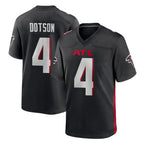 A.Falcons #4 Jahan Dotson Player Black Home Game CBdoa Stitched Jerseys