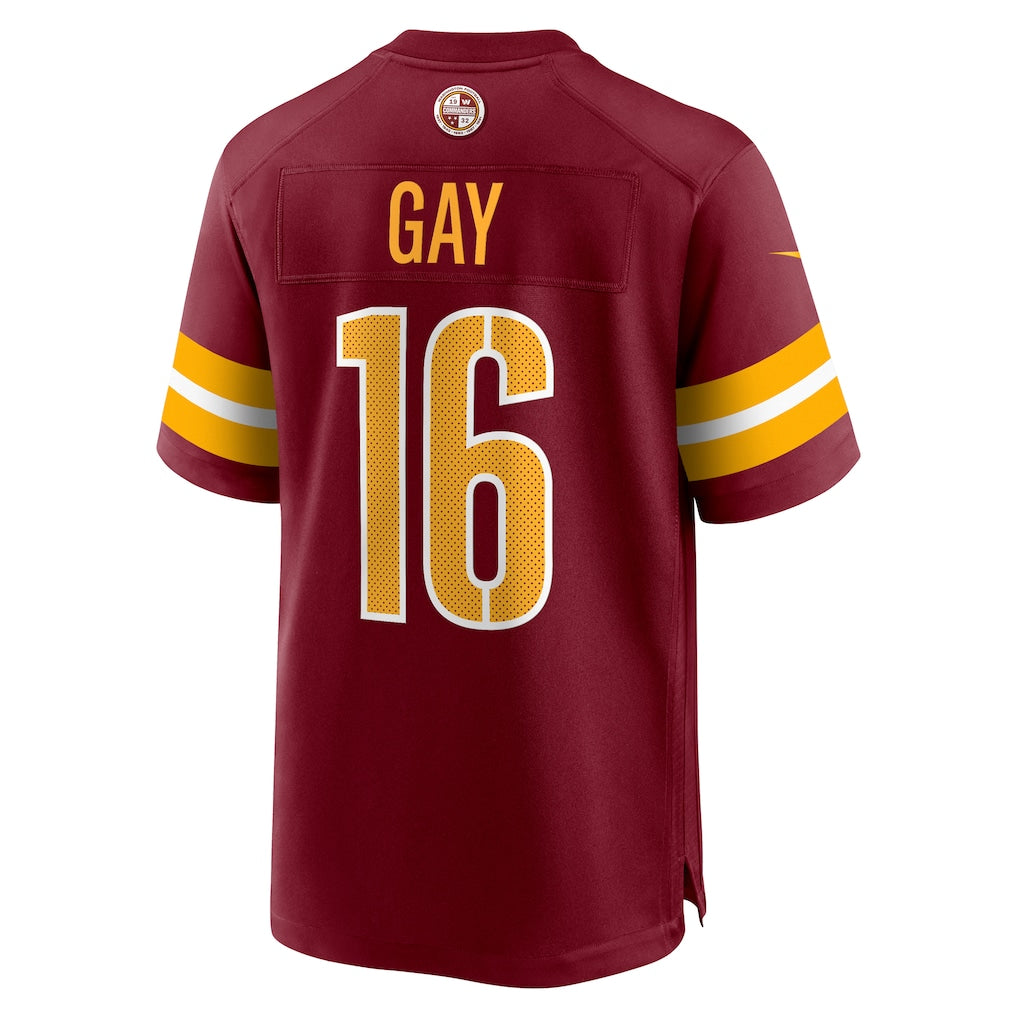 CBdoa W.Commanders #16 Matt Gay Burgundy Team Game Jersey