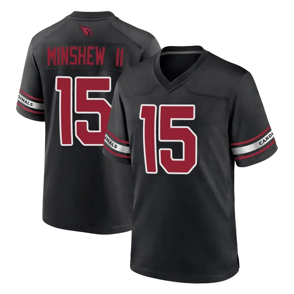 A.Cardinals #15 Gardner Minshew II Player Black Alternate Game CBdoa Stitched Jerseys
