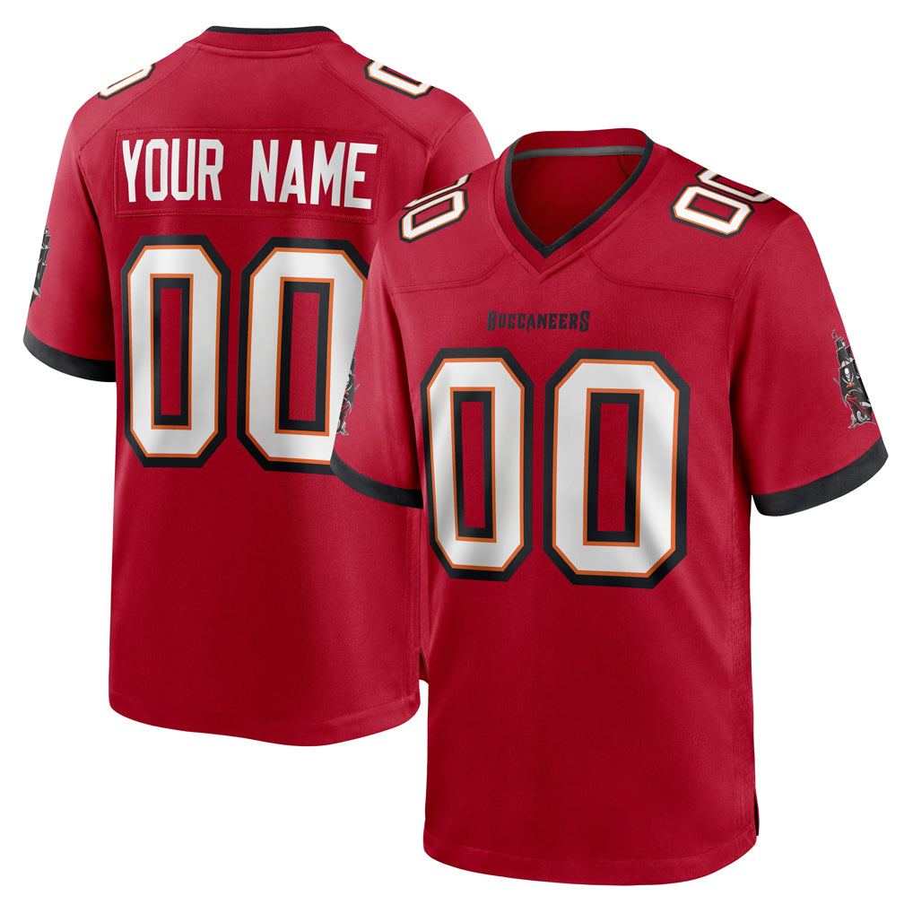 Custom TB.Buccaneers Red Home Game Any Name & Numbers CBdoa Stitched Jerseys