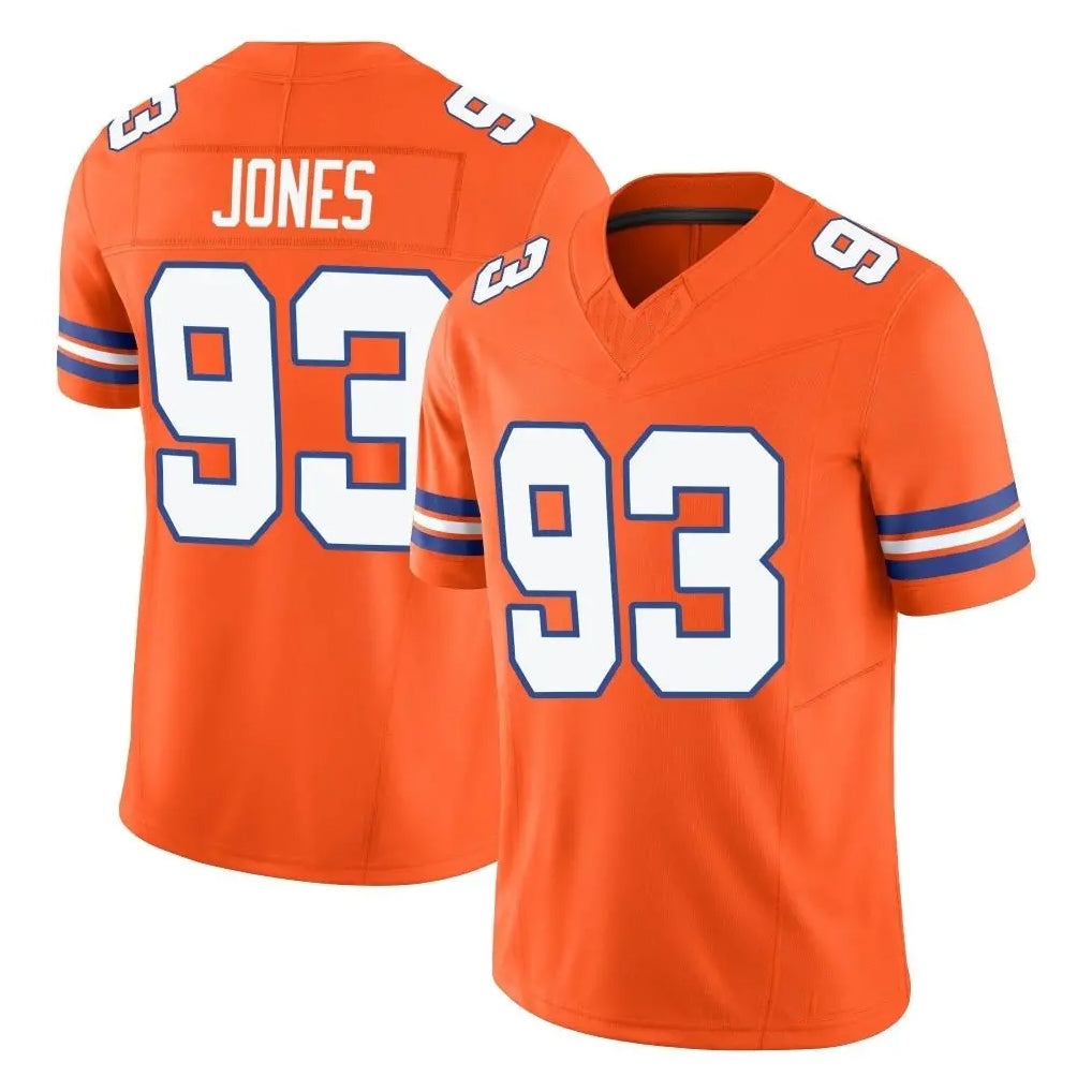 D.Broncos #93 D.J. Jones Player Orange Limited Alternate Vapor F.U.S.E. Throwback Game CBdoa Stitched Jerseys