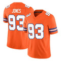 D.Broncos #93 D.J. Jones Player Orange Limited Alternate Vapor F.U.S.E. Throwback Game CBdoa Stitched Jerseys