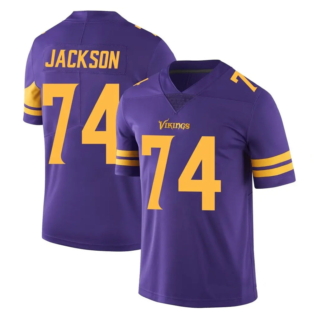 MN.Vikings #74 Donovan Jackson Player Purple Limited Color Rush Home Game CBdoa Stitched Jerseys