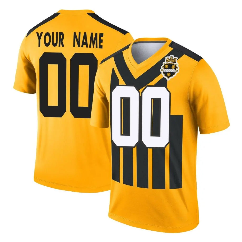 Custom P.Steelers Gold Legend Limited 1933 Throwback Performance Home Game Any Name & Numbers CBdoa Stitched Jerseys