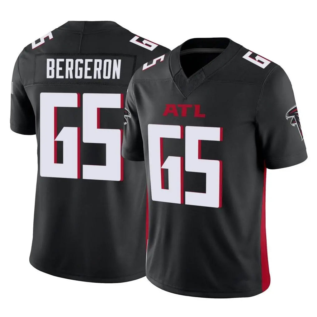 A.Falcons #65 Matthew Bergeron Player Black Vapor F.U.S.E. Limited Home Game CBdoa Stitched Jerseys