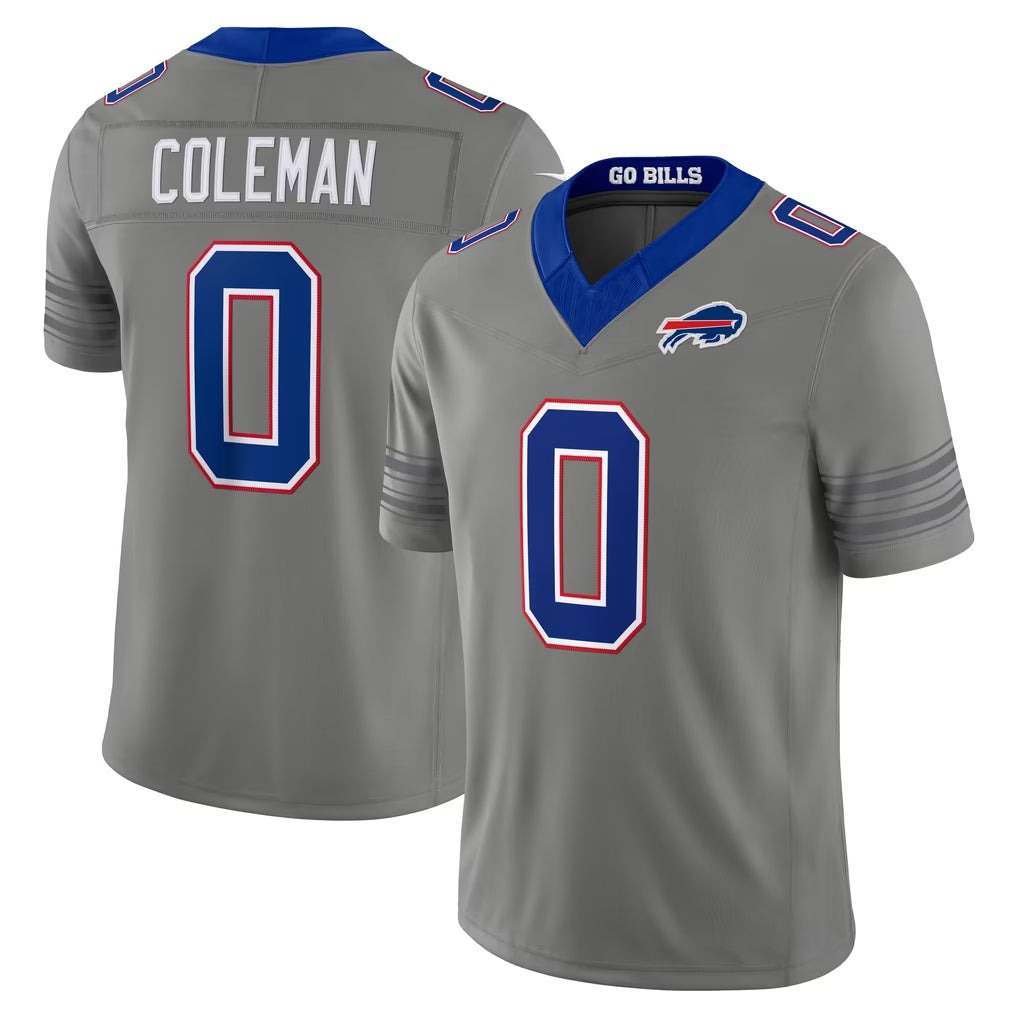 B.Bills #0 Keon Coleman Player Gray Limited Nickel City Home Game CBdoa Stitched Jerseys