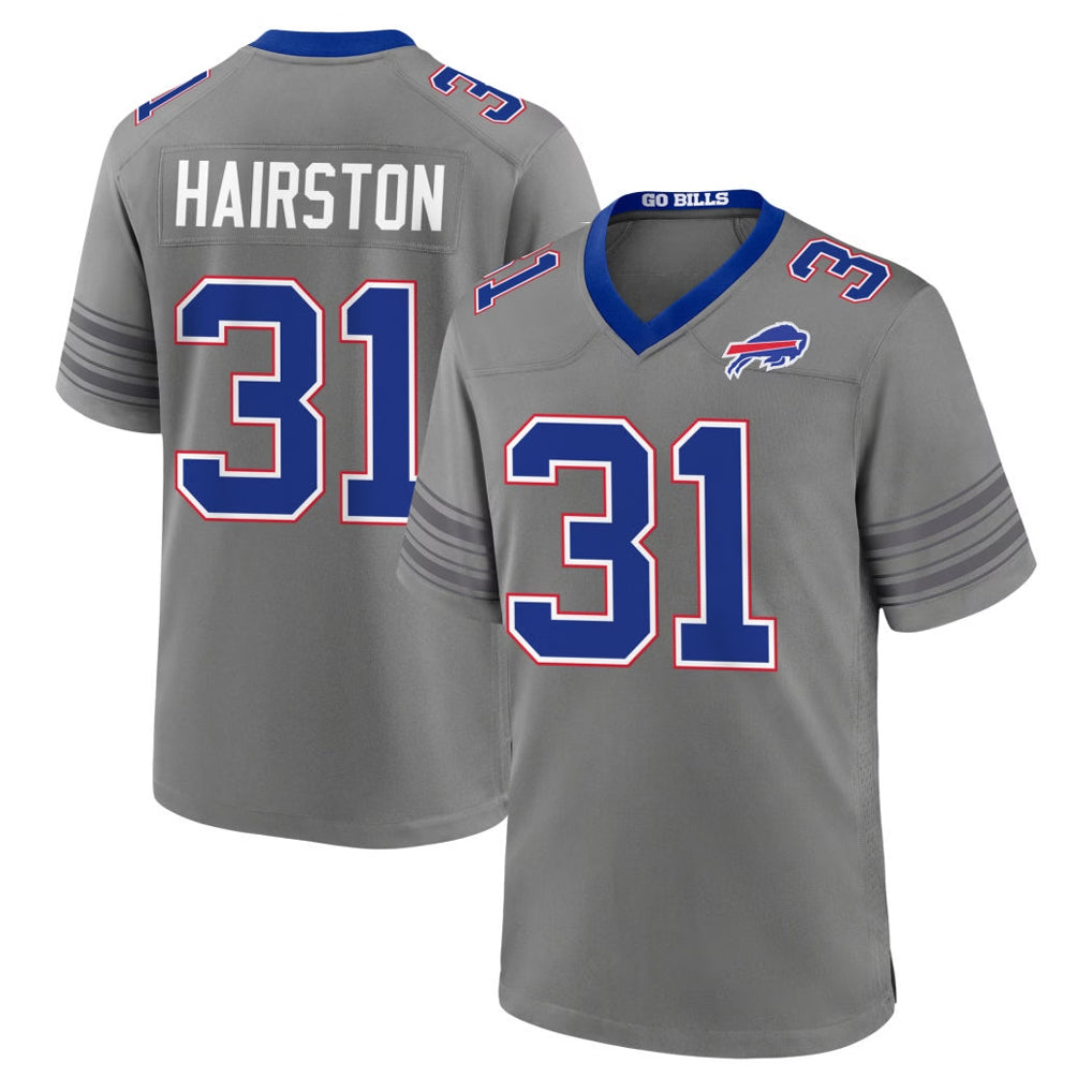 B.Bills #31 Maxwell Hairston Player Gray Nickel City Home Game CBdoa Stitched Jerseys