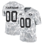 Custom SF.49ers Arctic Camo Limited Salute To Service Home Game Any Name & Numbers CBdoa Stitched Jerseys