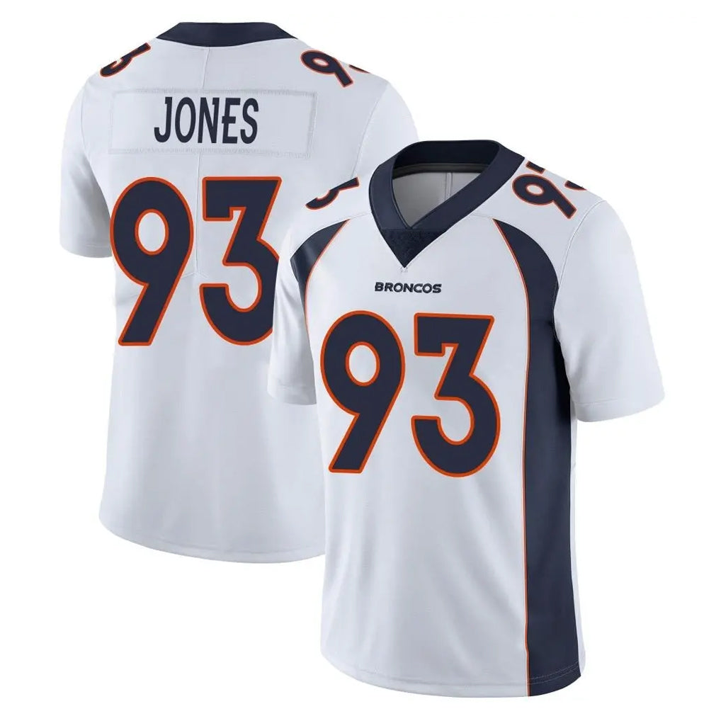 D.Broncos #93 D.J. Jones Player White Vapor Untouchable Limited Home Game CBdoa Stitched Jerseys