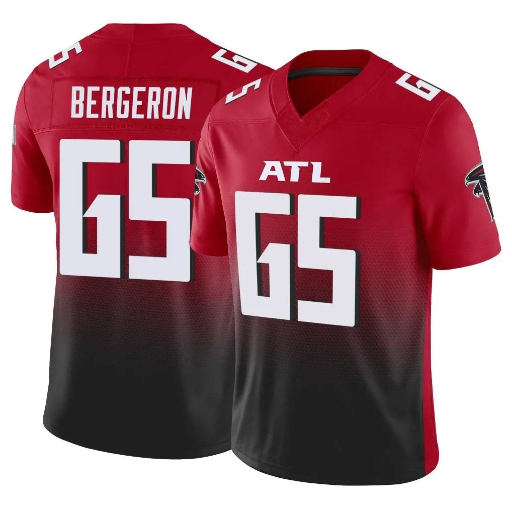 A.Falcons #65 Matthew Bergeron Player Red Vapor F.U.S.E. Limited Home Game CBdoa Stitched Jerseys