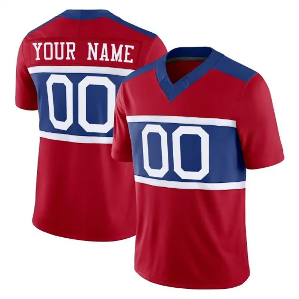 Custom NY.Giants Red Century Vapor F.U.S.E. Home Game Any Name & Numbers CBdoa Stitched Jerseys
