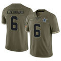 D.Cowboys #6 Donovan Ezeiruaku Player Olive Salute to Service Limited Game CBdoa Stitched Jerseys