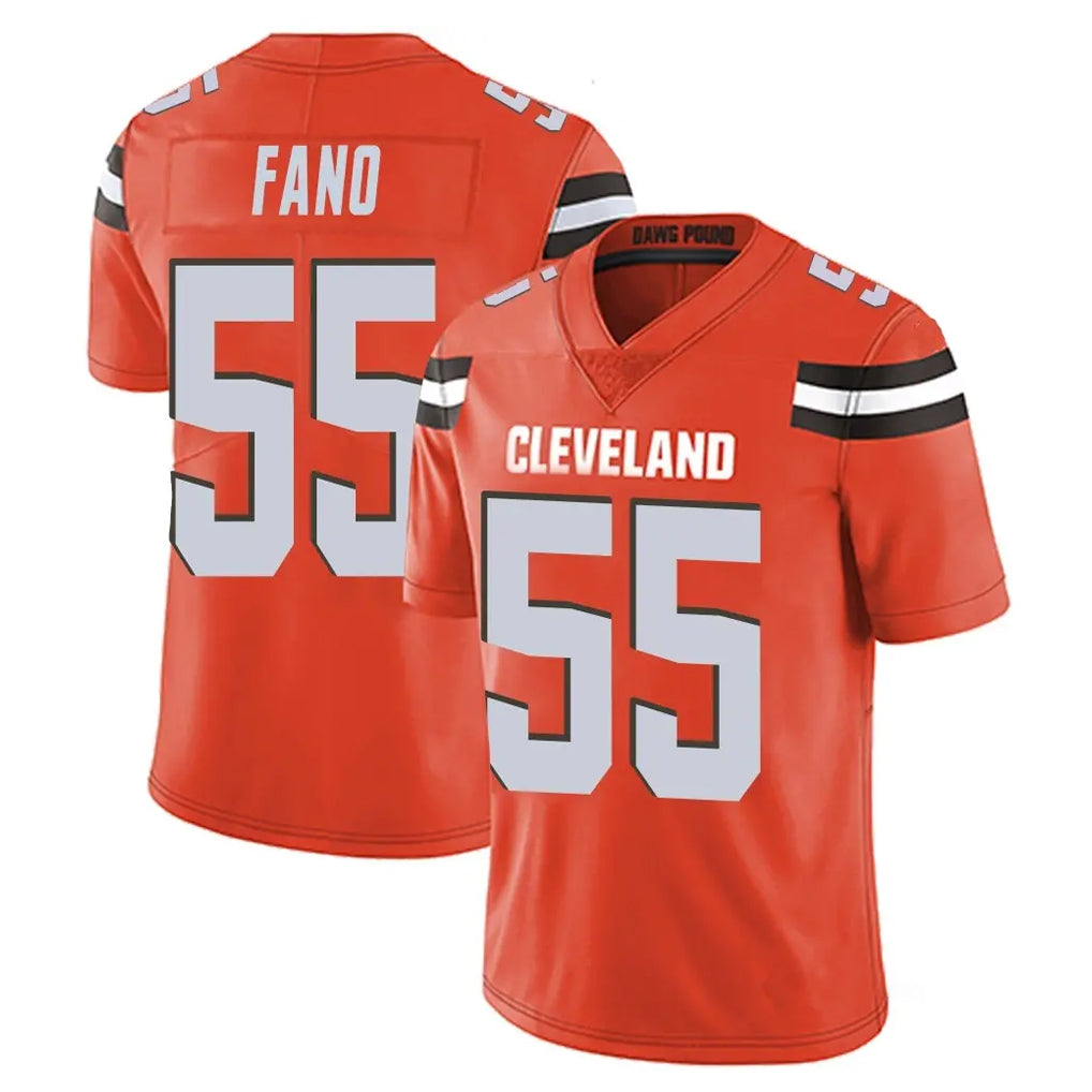 C.Browns #55 Spencer Fano Player Orange Alternate Vapor Untouchable Limited Home Game CBdoa Stitched Jerseys