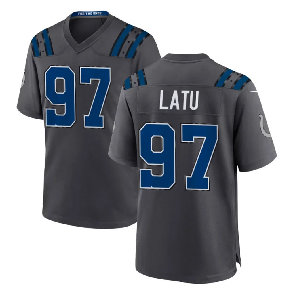 IN.Colts #97 Laiatu Latu Player Anthracite 2026 Rivalries Collection Home Game CBdoa Stitched Jerseys